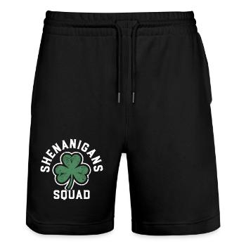 Équipe de Chicanements Shamrock Tee - Short de jogging bio TRAINER Stanley/Stella unisexe - noir - Devant - Nik (191cm) & Marisol (170cm)