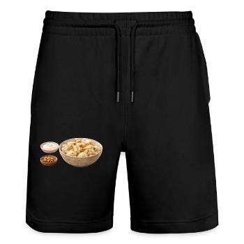 Wareniki - Stanley/Stella Unisex Bio Joggingshorts Trainer  - Schwarz - Vorne - Nik (191cm) & Marisol (170cm)