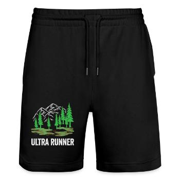 Ultra coureur - Short de jogging bio TRAINER Stanley/Stella unisexe - noir - Devant - Nik (191cm) & Marisol (170cm)