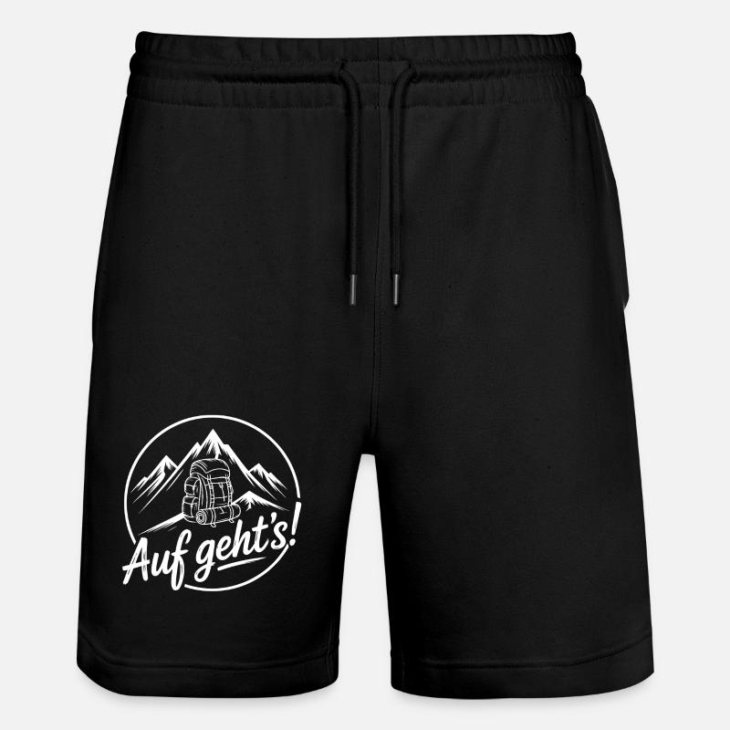 Auf geht's Bergabenteuer - Stanley/Stella Unisex Bio Joggingshorts Trainer  - Schwarz