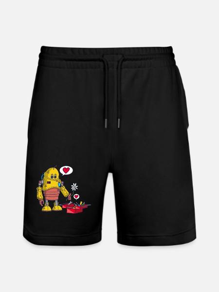 Le robot et l'amour - Short de jogging bio TRAINER Stanley/Stella unisexe - noir
