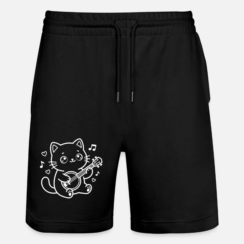 Banjo Kawaii Cat - Short de jogging bio TRAINER Stanley/Stella unisexe - noir