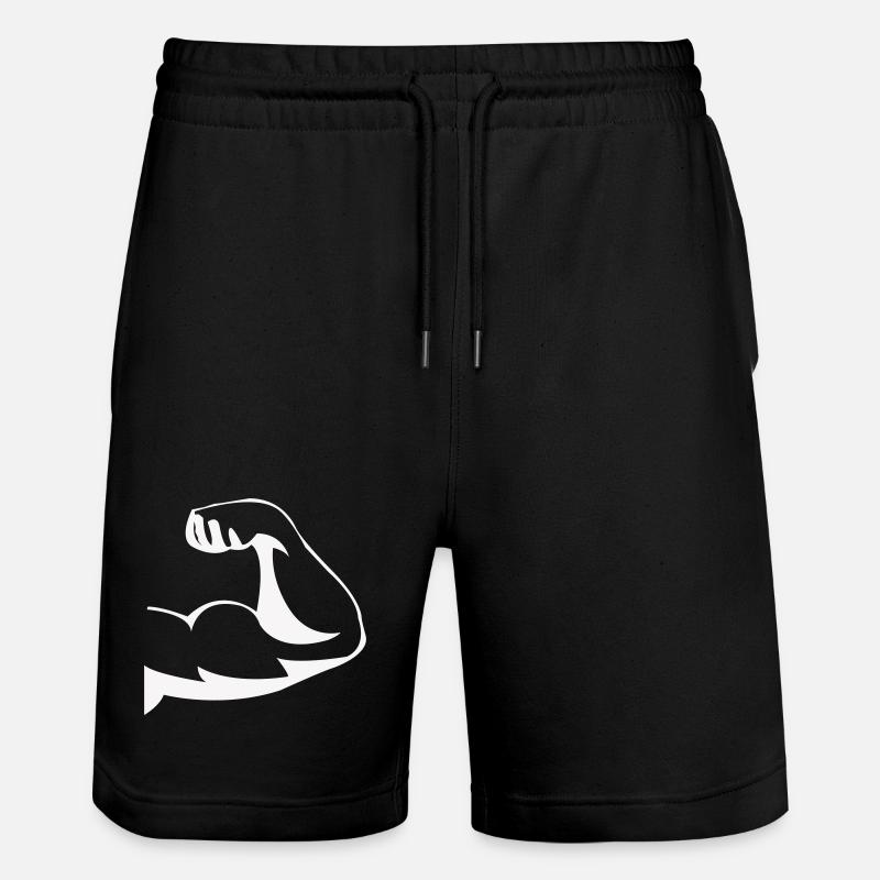 Silhouette puissante des biceps - Short de jogging bio TRAINER Stanley/Stella unisexe - noir