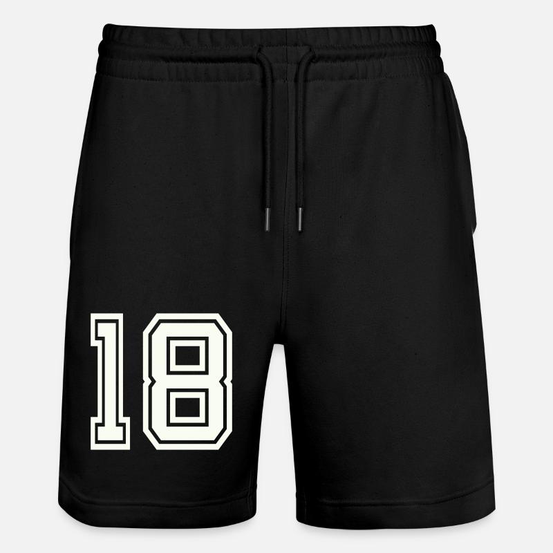 18 - Stanley/Stella Trainer Unisex Organic Jogging Shorts - black