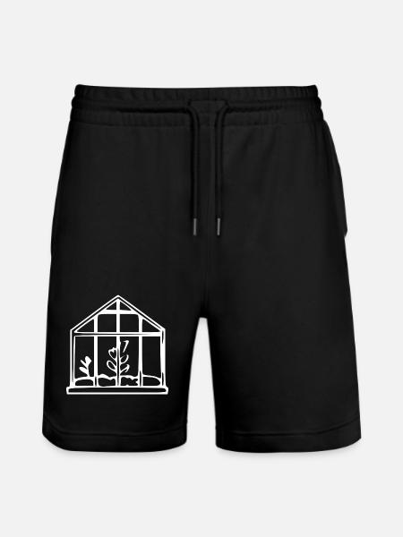 Gewächshaus Garten Gärtner Geschenk - Stanley/Stella Unisex Bio Joggingshorts Trainer  - Schwarz