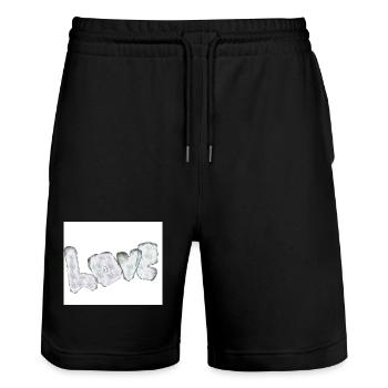 Liebe ist einfach zauberhaft Schrift Schriftzug - Stanley/Stella Unisex Bio Joggingshorts Trainer  - Schwarz - Vorne - Nik (191cm) & Marisol (170cm)