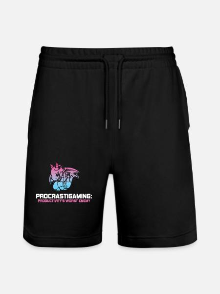 Gamer Procrastigaming Gaming - Stanley/Stella Trainer Unisex Organic Jogging Shorts - black