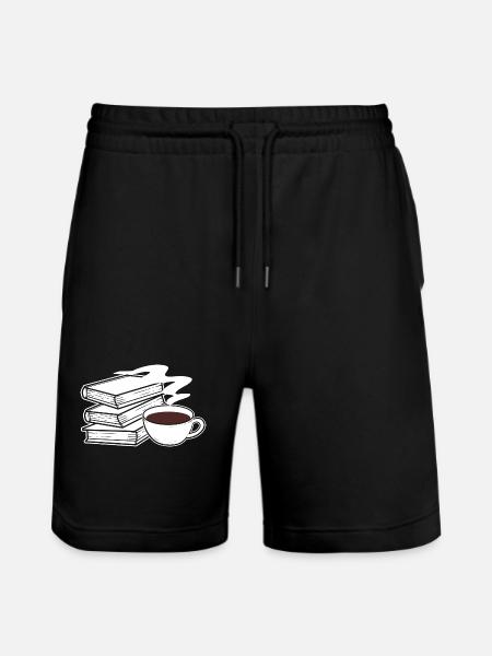 Author Coffee Book - Stanley/Stella Trainer Unisex Organic Jogging Shorts - black