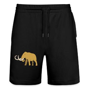 Mammouth - Short de jogging bio TRAINER Stanley/Stella unisexe - noir - Devant - Nik (191cm) & Marisol (170cm)
