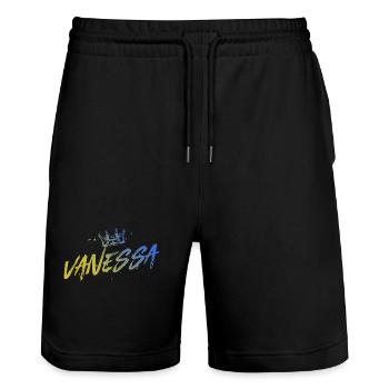 Vanessa - Short de jogging bio TRAINER Stanley/Stella unisexe - noir - Devant - Nik (191cm) & Marisol (170cm)