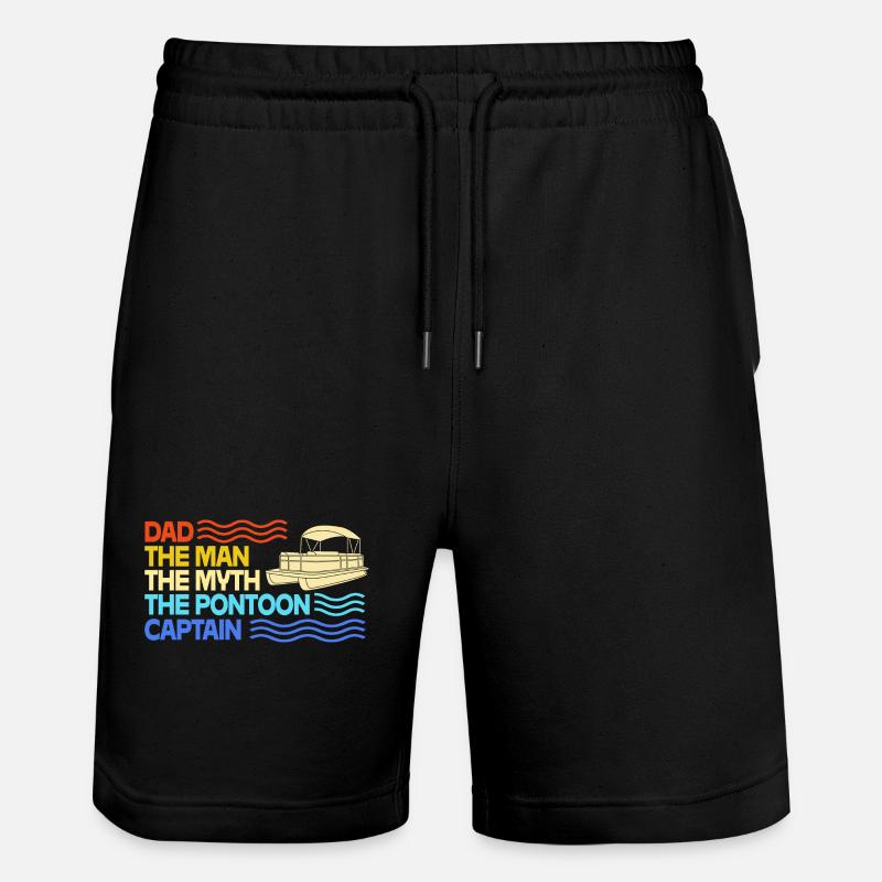 Pontonboot Boot Boote - Stanley/Stella Unisex Bio Joggingshorts Trainer  - Schwarz