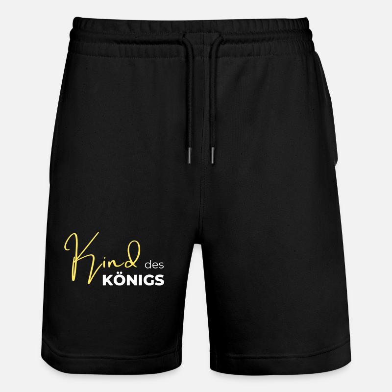 Kind des Königs - Stanley/Stella Unisex Bio Joggingshorts Trainer  - Schwarz