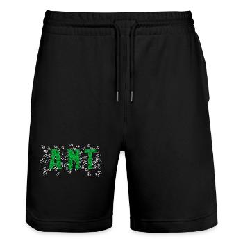 ant - Stanley/Stella Trainer Unisex Organic Jogging Shorts - black - Front - Nik (191cm) & Marisol (170cm)