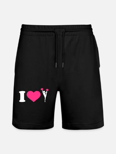 I Love Cheerleading - Stanley/Stella Trainer Unisex Organic Jogging Shorts - black