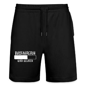 Busfahrerin Spruch Lustiges Busfahrerin Geschenk - Stanley/Stella Unisex Bio Joggingshorts Trainer  - Schwarz - Vorne - Nik (191cm) & Marisol (170cm)