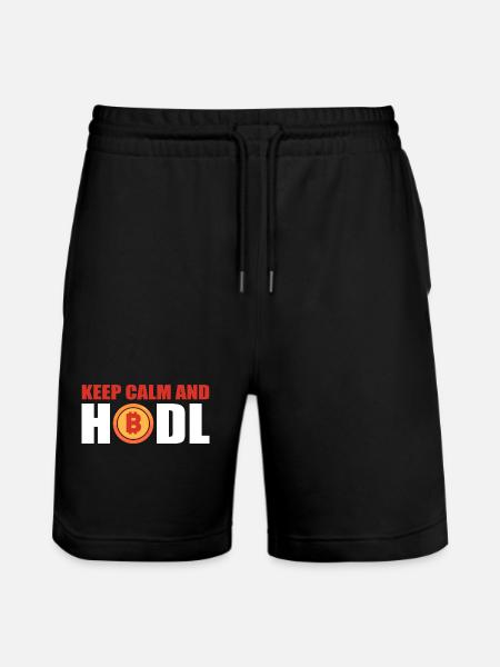Bitcoin Hodl - Stanley/Stella Trainer Unisex Organic Jogging Shorts - black
