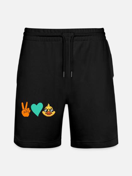Ducks - Stanley/Stella Trainer Unisex Organic Jogging Shorts - black