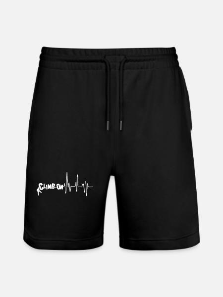 Climbing Climb On Heartbeat - Stanley/Stella Trainer Unisex Organic Jogging Shorts - black