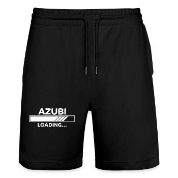 Azubi Spruch Lehrling Job Lustiges Azubi Geschenk - Stanley/Stella Unisex Bio Joggingshorts Trainer  - Schwarz - Vorne - Nik (191cm) & Marisol (170cm)