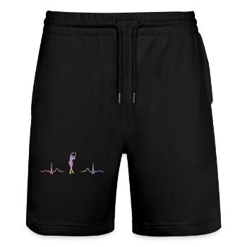 Figure Skating Ice Skating Figure Skating - Stanley/Stella Trainer Unisex Organic Jogging Shorts - black - Front - Nik (191cm) & Marisol (170cm)