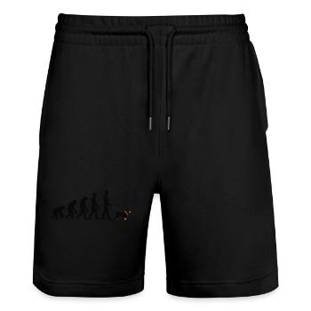 Cane corso - Short de jogging bio TRAINER Stanley/Stella unisexe - noir - Devant - Nik (191cm) & Marisol (170cm)