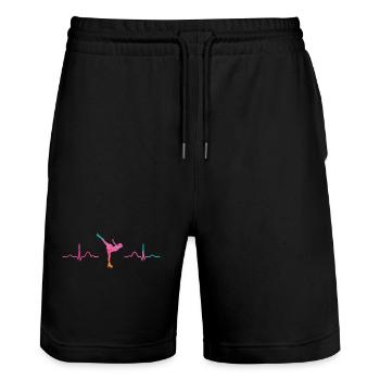 Figure Skating Ice Skating Figure Skating - Stanley/Stella Trainer Unisex Organic Jogging Shorts - black - Front - Nik (191cm) & Marisol (170cm)