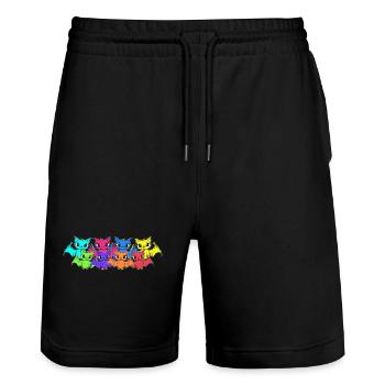 Halloween Bat Bats Kids Child - Stanley/Stella Trainer Unisex Organic Jogging Shorts - black - Front - Nik (191cm) & Marisol (170cm)