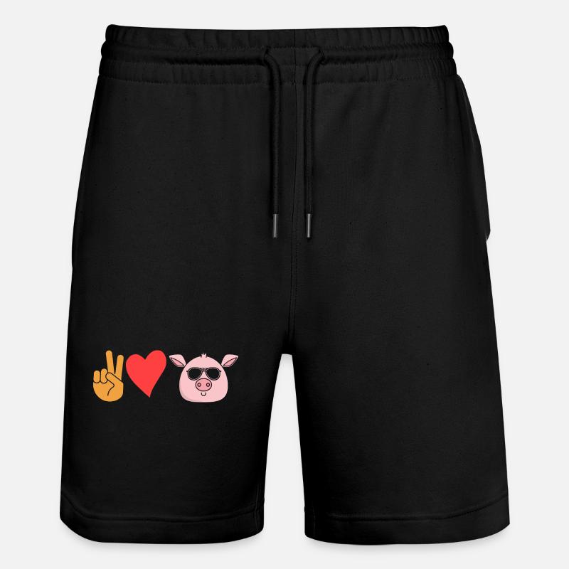 Cochon - Short de jogging bio TRAINER Stanley/Stella unisexe - noir