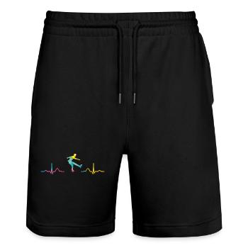 Figure Skating Ice Skating Figure Skating - Stanley/Stella Trainer Unisex Organic Jogging Shorts - black - Front - Nik (191cm) & Marisol (170cm)