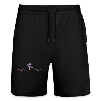 Figure Skating Ice Skating Figure Skating - Stanley/Stella Trainer Unisex Organic Jogging Shorts - black - Front - Nik (191cm) & Marisol (170cm)