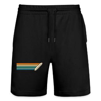 Harmonika Mundharmonika - Stanley/Stella Unisex Bio Joggingshorts Trainer  - Schwarz - Vorne - Nik (191cm) & Marisol (170cm)