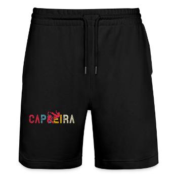 Capoeira - Short de jogging bio TRAINER Stanley/Stella unisexe - noir - Devant - Nik (191cm) & Marisol (170cm)