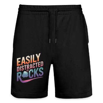 Experte für Geologie Gestein Geologe - Stanley/Stella Unisex Bio Joggingshorts Trainer  - Schwarz - Vorne - Nik (191cm) & Marisol (170cm)