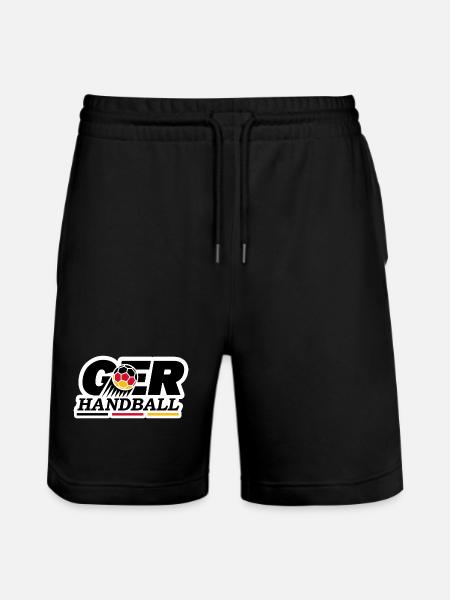 GERMANY HANDBALL PASSION - Stanley/Stella Trainer Unisex Organic Jogging Shorts - black