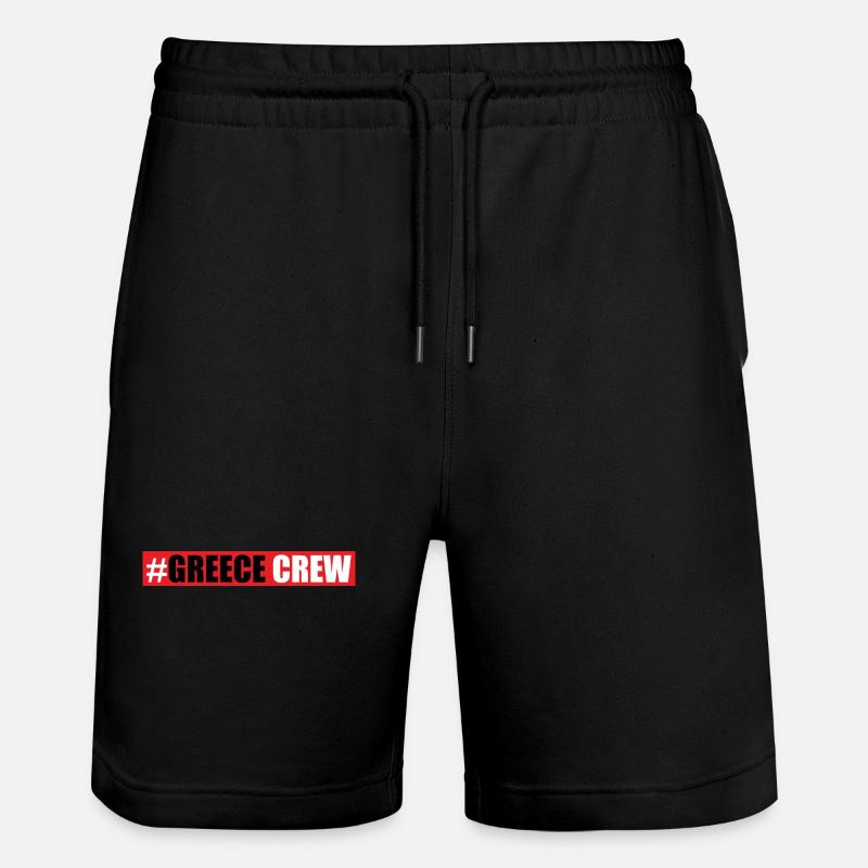 Greece Crew - Stanley/Stella Unisex Bio Joggingshorts Trainer  - Schwarz