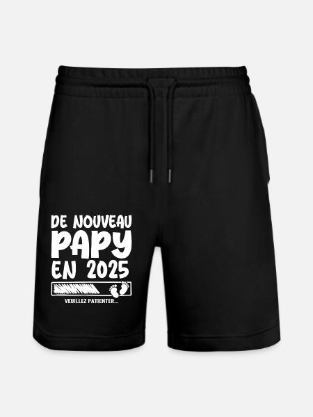 Grandpa again in 2025 - Stanley/Stella Trainer Unisex Organic Jogging Shorts - black