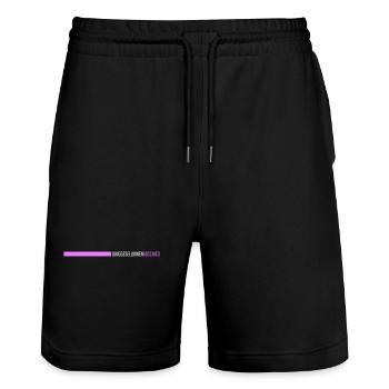 Junggesellinnenabschied Jga Mädels - Stanley/Stella Unisex Bio Joggingshorts Trainer  - Schwarz - Vorne - Nik (191cm) & Marisol (170cm)