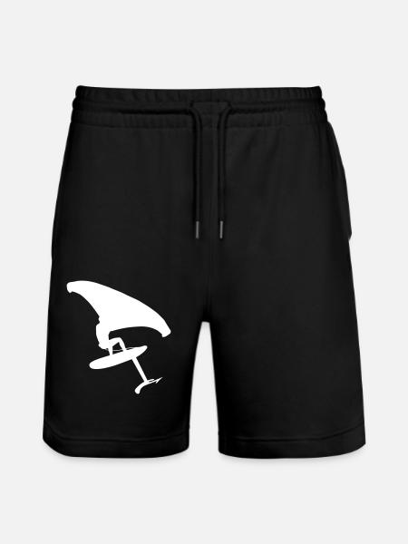 Dynamic wingsurfer on the water - Stanley/Stella Trainer Unisex Organic Jogging Shorts - black