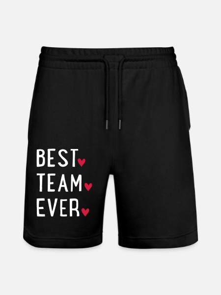 BESTTEAMEVER - Stanley/Stella Trainer Unisex Organic Jogging Shorts - black