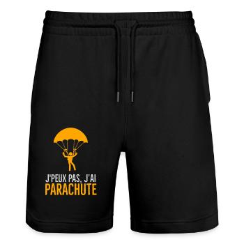 Parachutiste - Short de jogging bio TRAINER Stanley/Stella unisexe - noir - Devant - Nik (191cm) & Marisol (170cm)
