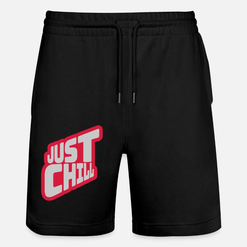 Just Chill Text Logo - Short de jogging bio TRAINER Stanley/Stella unisexe - noir