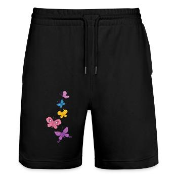Papillons - Short de jogging bio TRAINER Stanley/Stella unisexe - noir - Devant - Nik (191cm) & Marisol (170cm)