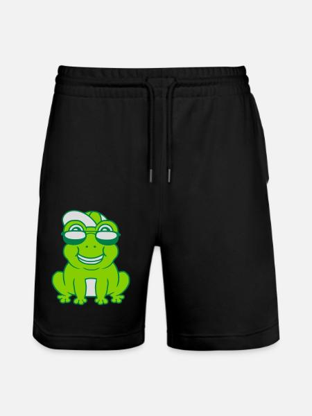 Cool little frog boy - Stanley/Stella Trainer Unisex Organic Jogging Shorts - black