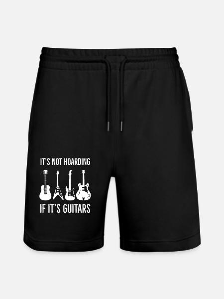 Funny guitar - Stanley/Stella Trainer Unisex Organic Jogging Shorts - black