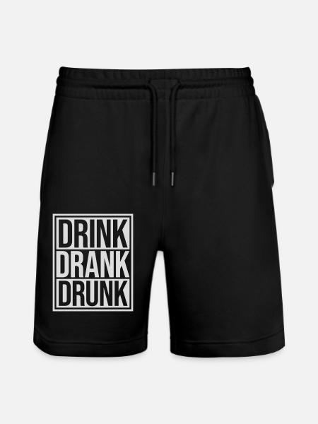 drink drank drunk Zitat - Stanley/Stella Unisex Bio Joggingshorts Trainer  - Schwarz