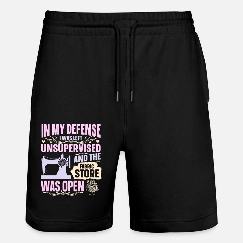 Nähen - Stanley/Stella Unisex Bio Joggingshorts Trainer - Schwarz