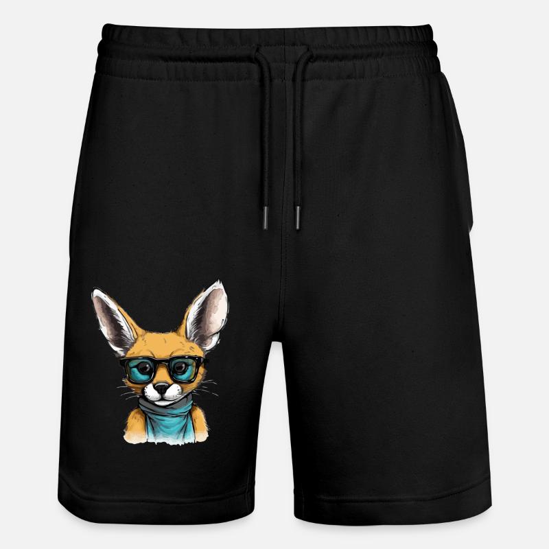 Roro le fennec - Short de jogging bio TRAINER Stanley/Stella unisexe - noir