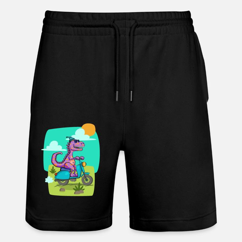 dino scooter cool - Short de jogging bio TRAINER Stanley/Stella unisexe - noir