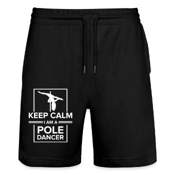 Dancing Dance Music - Stanley/Stella Unisex Bio Joggingshorts Trainer  - Schwarz - Vorne - Nik (191cm) & Marisol (170cm)