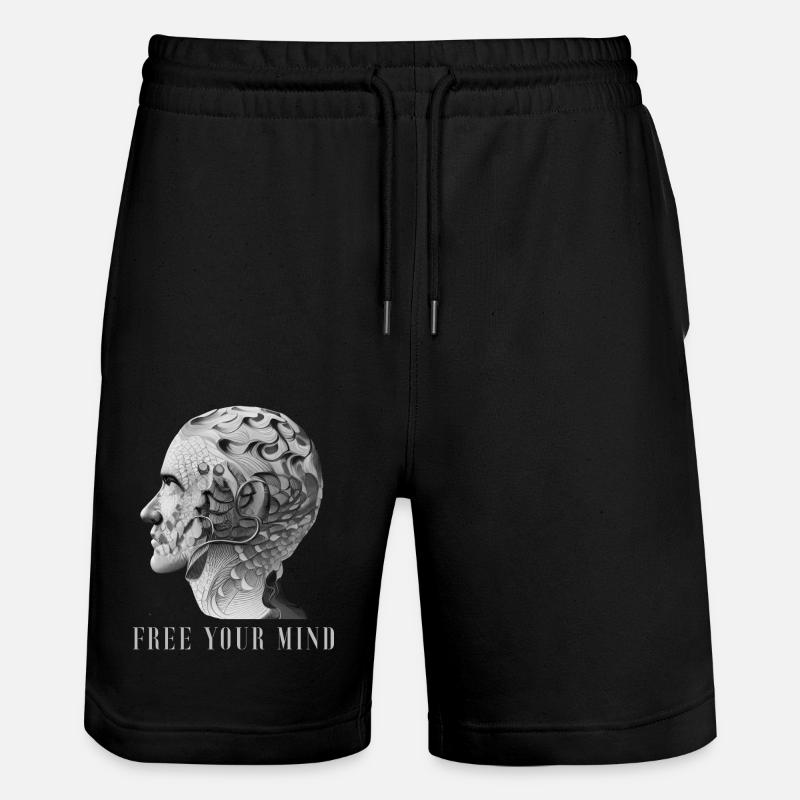 free your mind - Stanley/Stella Unisex Bio Joggingshorts Trainer  - Schwarz